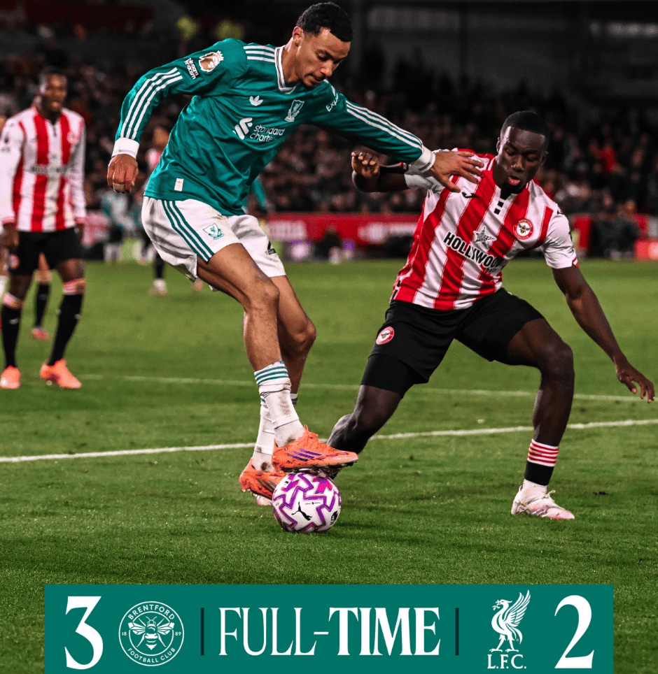 利物浦遭遇连败，英超榜首地位受威胁